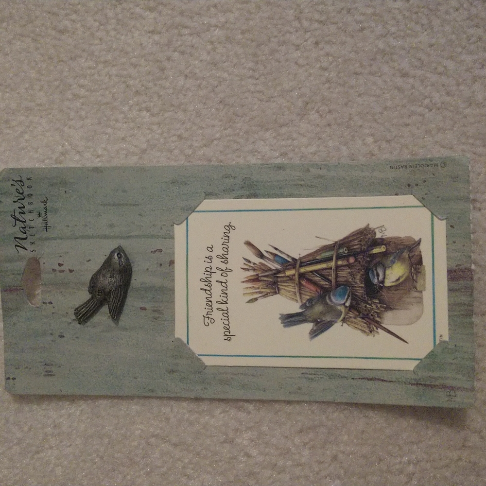 Bird pin on card